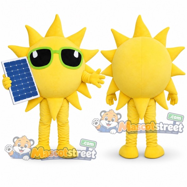Sun Mascot Costume with Sunglasses