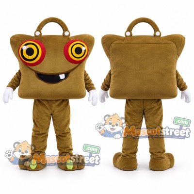 Brown Handbag Mascot Costume Brown Handbag Mascot Costume