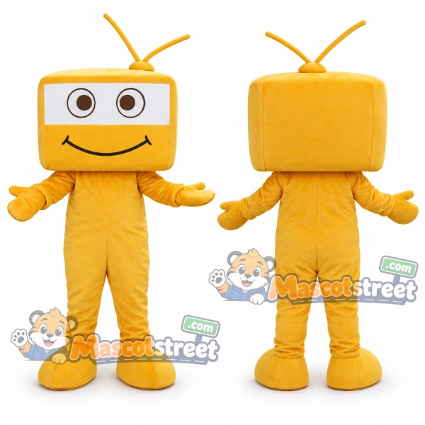 Yellow Television Mascot Costume