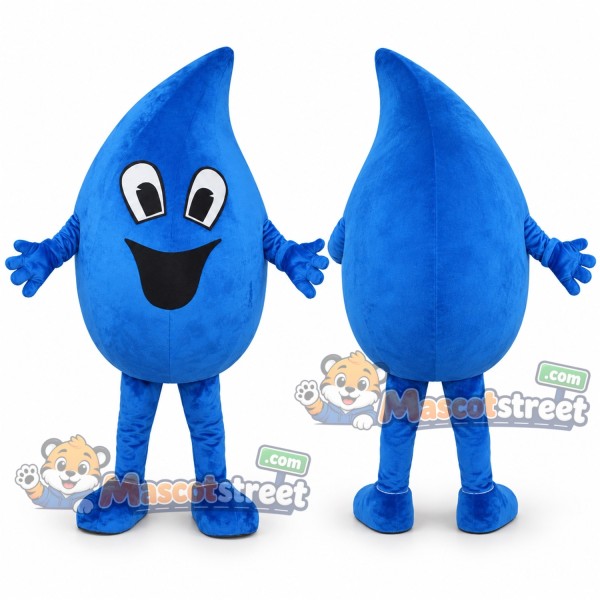 Blue Water Drop Mascot Costume