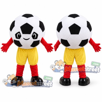 Soccer Ball Mascot Costume with Yellow Shorts Soccer Ball Mascot Costume with Yellow Shorts