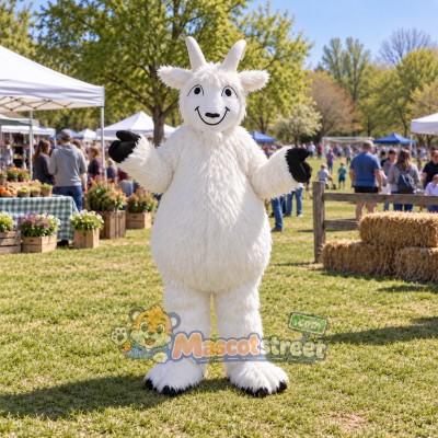 White Goat Mascot Costume White Goat Mascot Costume