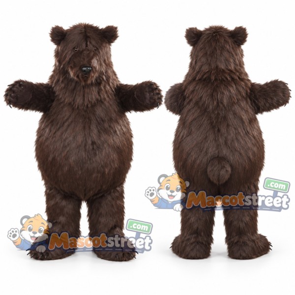 Dark Brown Bear Mascot Costume
