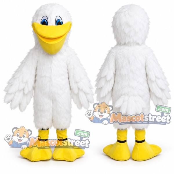 White Pelican Mascot Costume