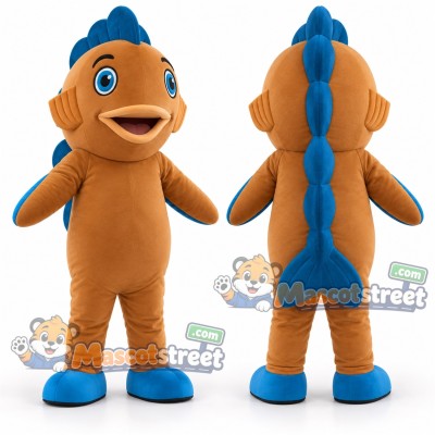 Orange Fish Mascot Costume Orange Fish Mascot Costume