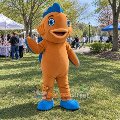 Orange Fish Mascot Costume