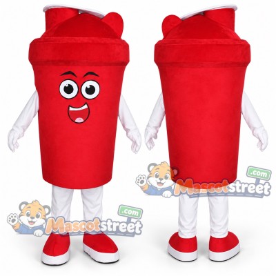 Red Cup Mascot Costume Red Cup Mascot Costume