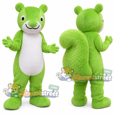 Green Squirrel Mascot Costume Green Squirrel Mascot Costume