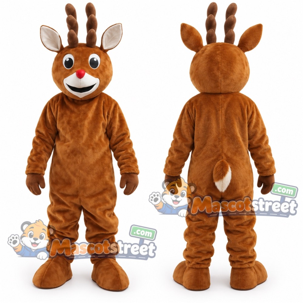 Brown Reindeer Mascot Costume Brown Reindeer Mascot Costume
