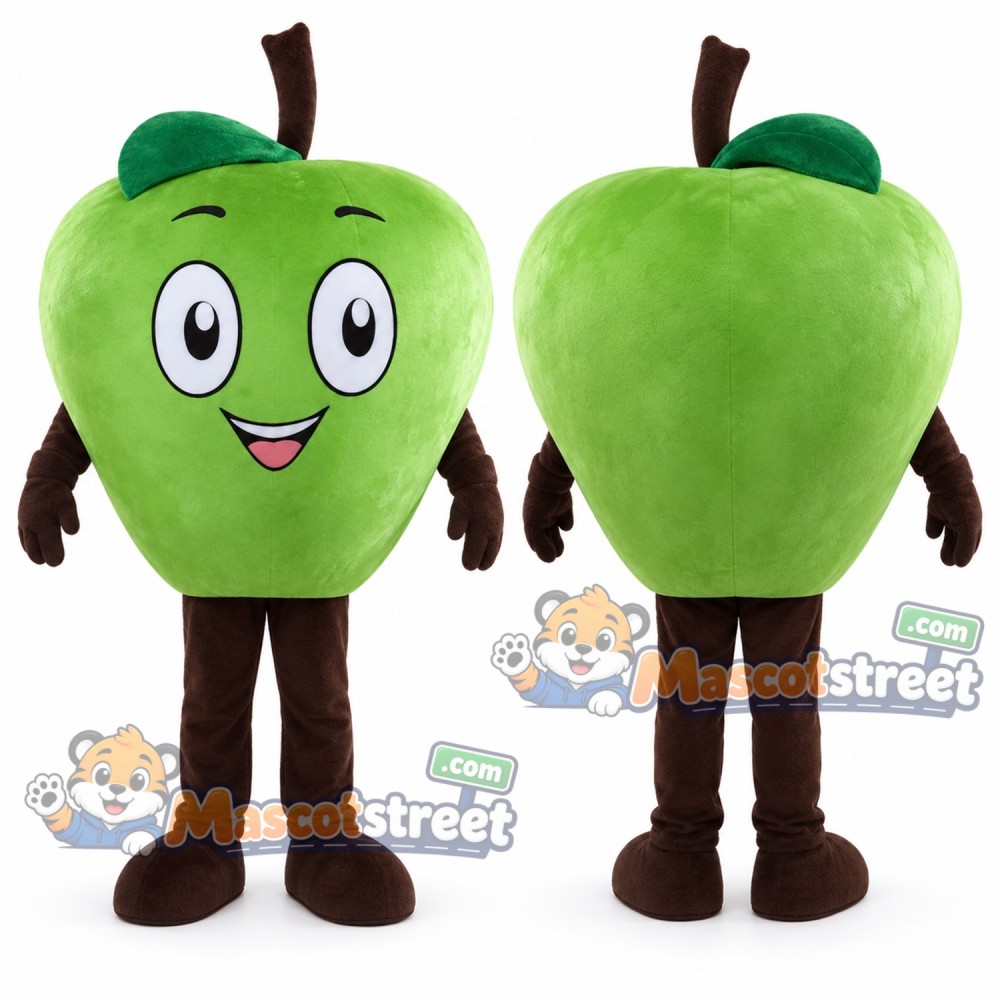Green Apple Mascot Costume Green Apple Mascot Costume