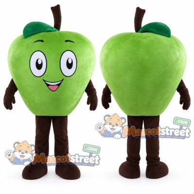 Green Apple Mascot Costume Green Apple Mascot Costume