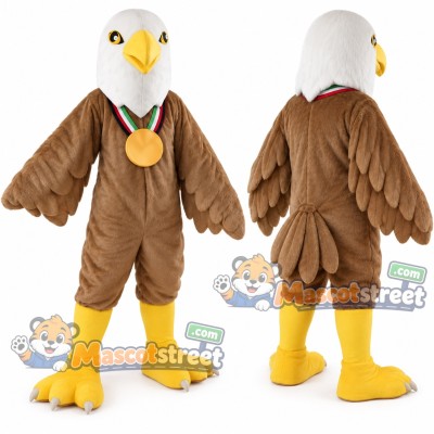 Bald Eagle Mascot Costume with Gold Medal Bald Eagle Mascot Costume with Gold Medal