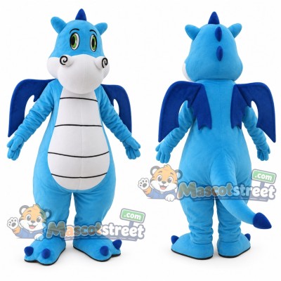 Blue Dragon Mascot Costume
