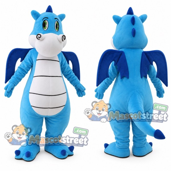 Blue Dragon Mascot Costume