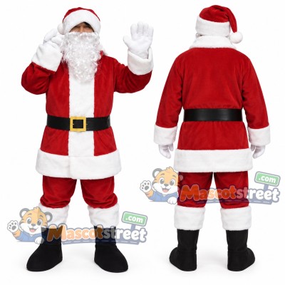 Santa Claus Mascot Costume with Red Suit and Red Hat Santa Claus Mascot Costume with Red Suit and Red Hat