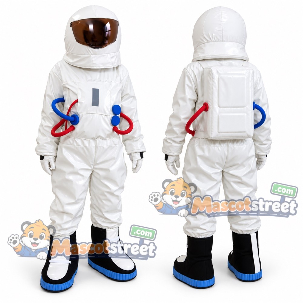 Astronaut Mascot Costume with White Space Suit Astronaut Mascot Costume with White Space Suit