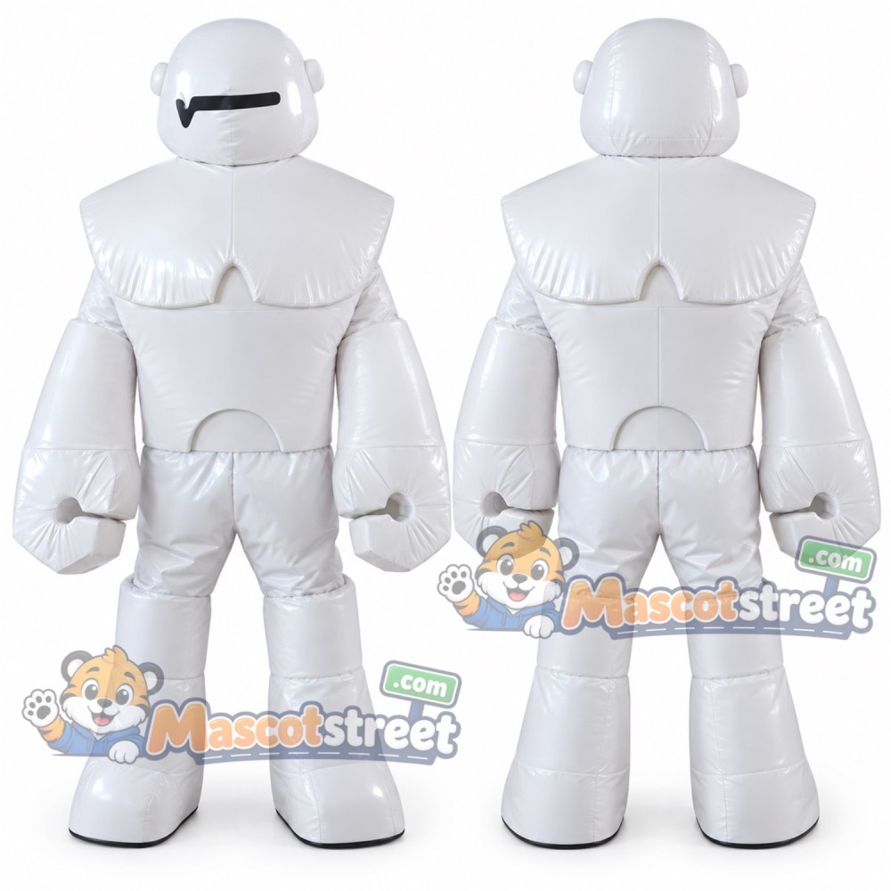 White Robot Mascot Costume White Robot Mascot Costume