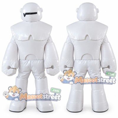 White Robot Mascot Costume White Robot Mascot Costume