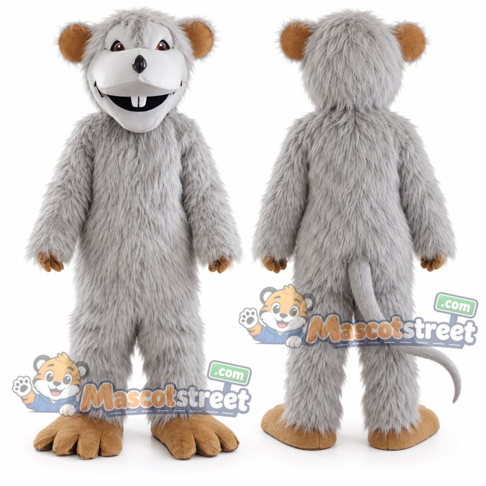 Gray Rat Mascot Costume Gray Rat Mascot Costume