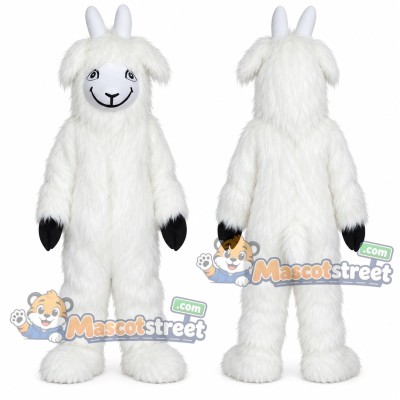 White Goat Mascot Costume White Goat Mascot Costume