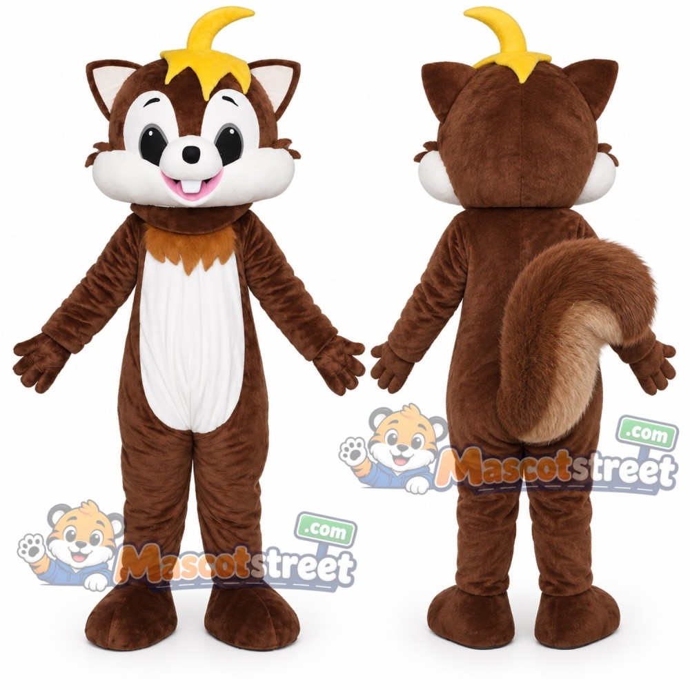Brown Squirrel Mascot Costume
