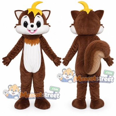 Brown Squirrel Mascot Costume