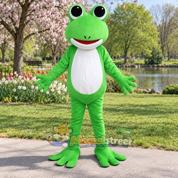Green Frog Mascot Costume Green Frog Mascot Costume