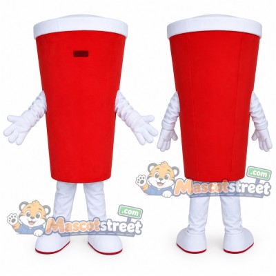 Red Drink Cup Mascot Costume Red Drink Cup Mascot Costume