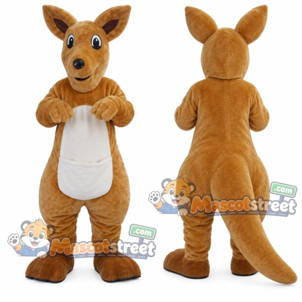 Tan Kangaroo Mascot Costume