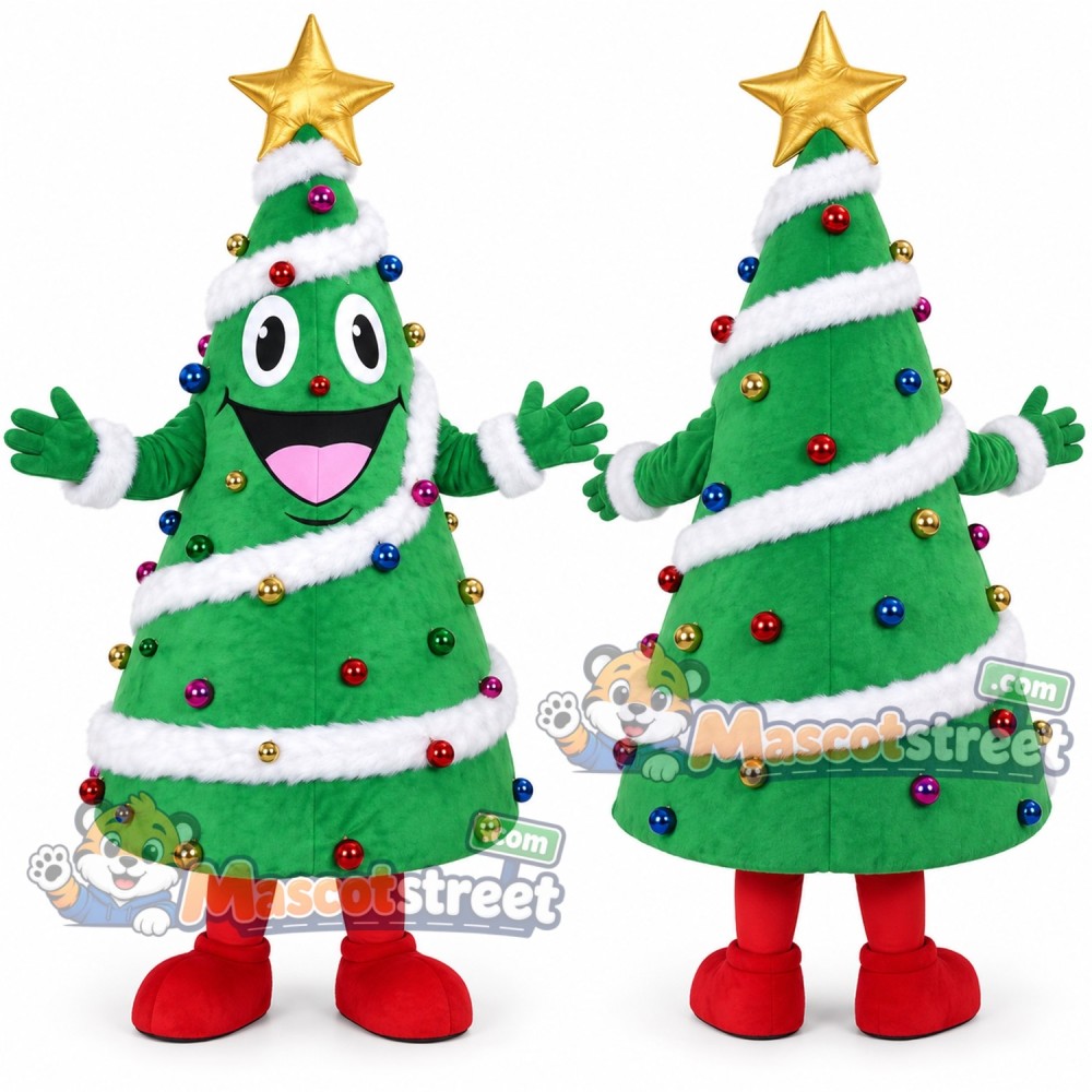 Christmas Tree Mascot Costume Christmas Tree Mascot Costume