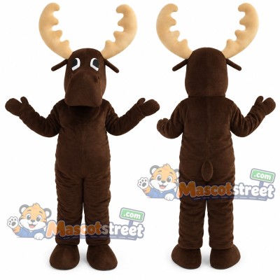 Brown Moose Mascot Costume Brown Moose Mascot Costume