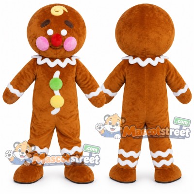Gingerbread Person Mascot Costume