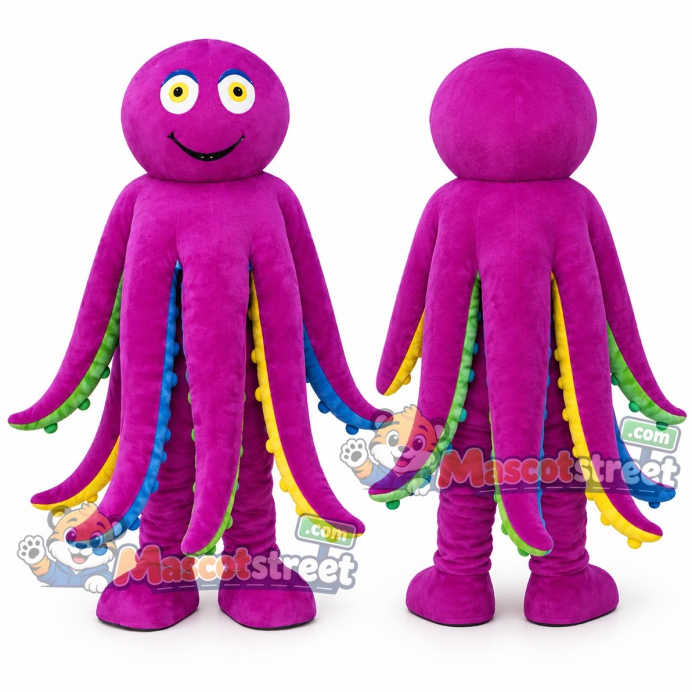 Purple Octopus Mascot Costume