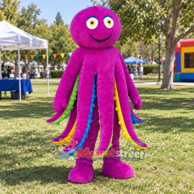 Purple Octopus Mascot Costume Purple Octopus Mascot Costume