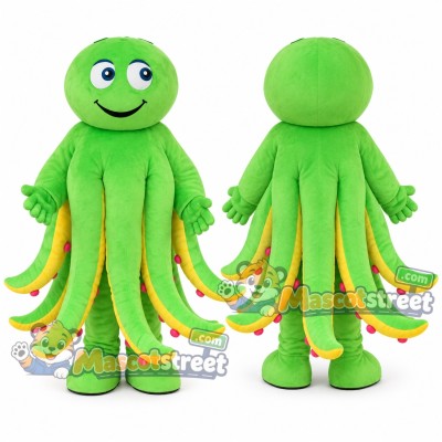 Green Octopus Mascot Costume