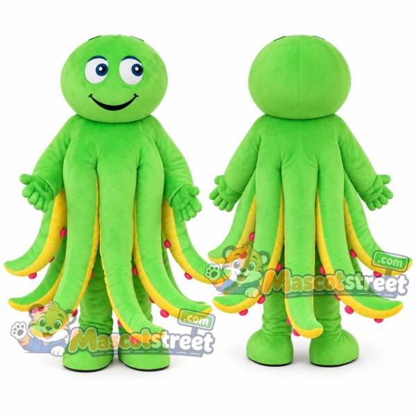 Green Octopus Mascot Costume