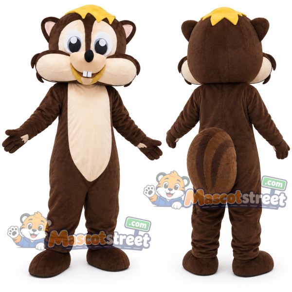 Brown Chipmunk Mascot Costume