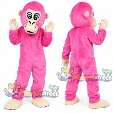 Pink Monkey Mascot Costume Pink Monkey Mascot Costume