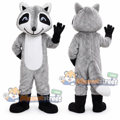 Gray Raccoon Mascot Costume Gray Raccoon Mascot Costume