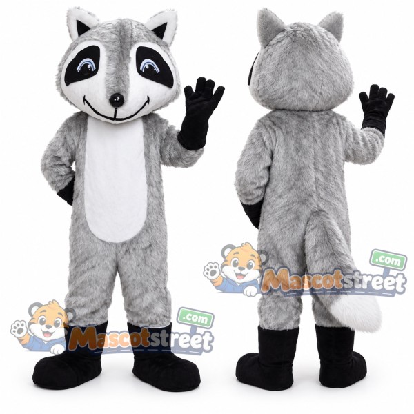 Gray Raccoon Mascot Costume