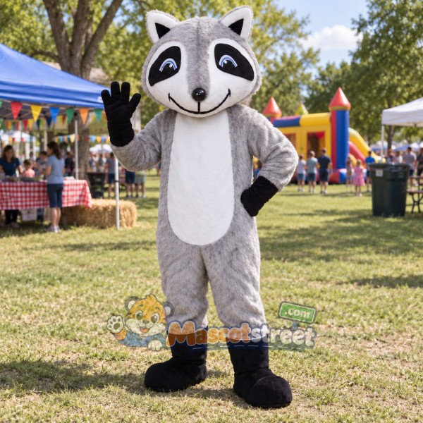 Gray Raccoon Mascot Costume
