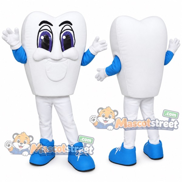 White Tooth Mascot Costume