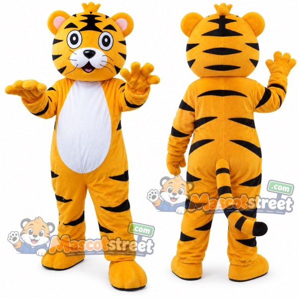 Orange Tiger Mascot Costume