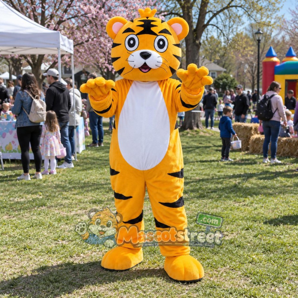 Orange Tiger Mascot Costume Orange Tiger Mascot Costume