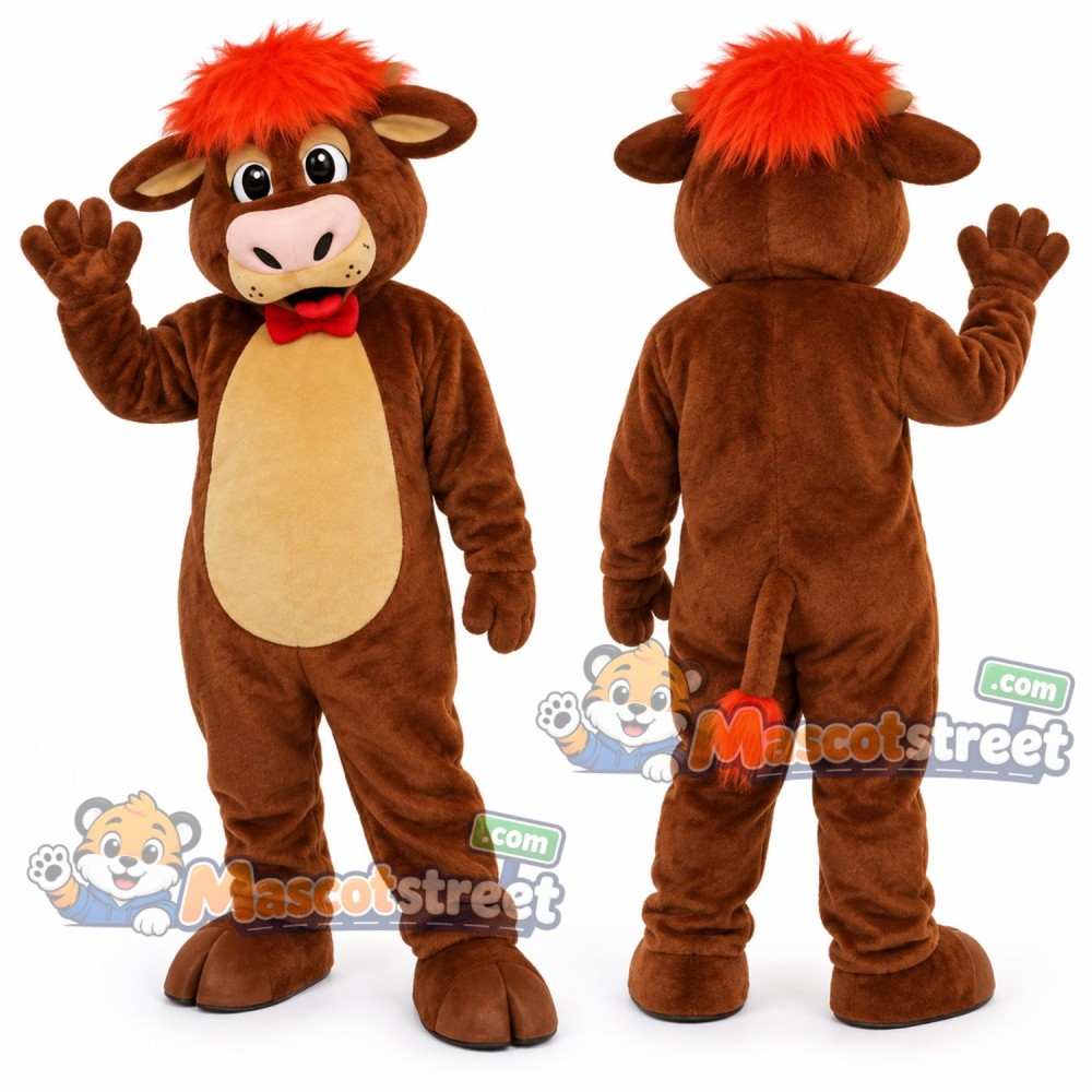 Brown Bull Mascot Costume
