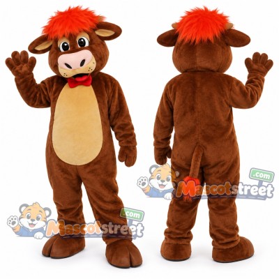 Brown Bull Mascot Costume