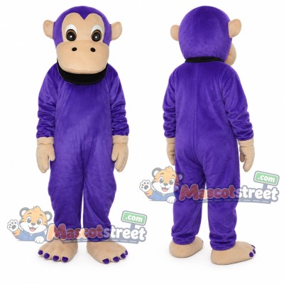 Purple Monkey Mascot Costume Purple Monkey Mascot Costume