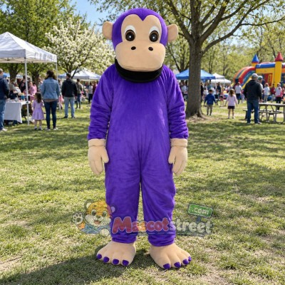 Purple Monkey Mascot Costume