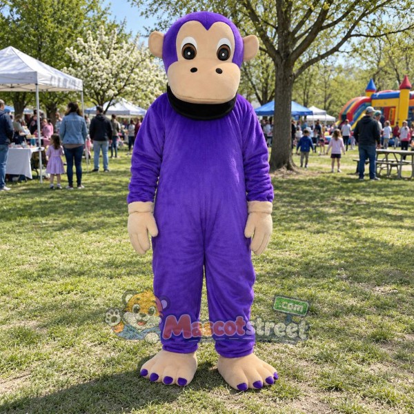 Purple Monkey Mascot Costume