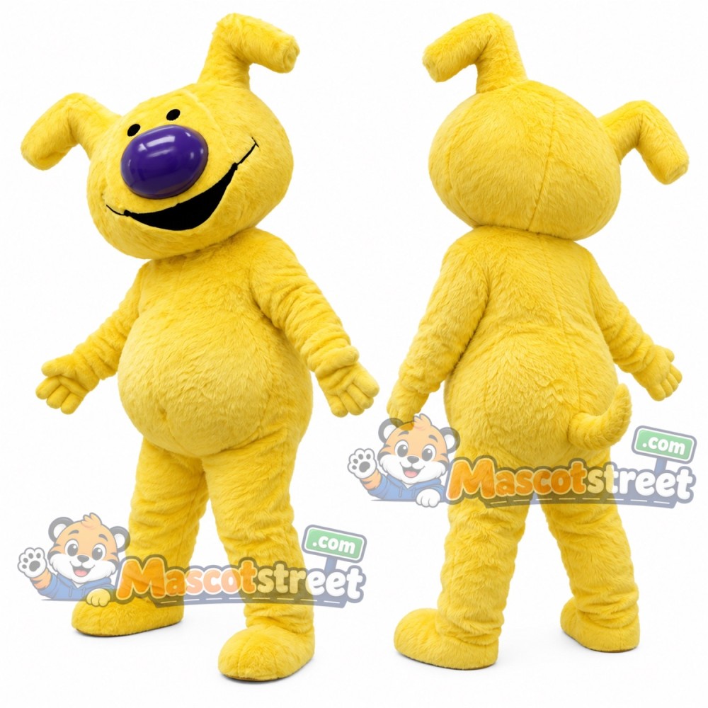 Yellow Dog Mascot Costume Yellow Dog Mascot Costume